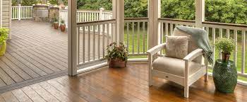 At first glance, lava rock decking with a tiki torch trim may seem daring, but the contrast is actually very natural. Deck Design Ideas Trex Furniture