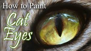 Today we're going to learn how to paint realistic yellow cat eyes with oil paints, but acrylic paint will totally work too!. How To Paint Yellow Cat Eyes With Oil Paint Or Acrylic Paint Danielle Trudeau