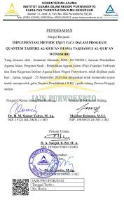 Http Repository Iainpurwokerto Ac Id 8327 1 Istianatul 20hasanah Implementasi 20metode 20tiqui 20taca Pdf