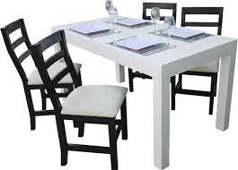 Descubrí la mejor forma de comprar online. Juego De Comedor Mesa Asia 1 20 X 0 80 4 Sillas Capri Tapizadas
