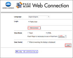 Accessing Pagescope Web Connection