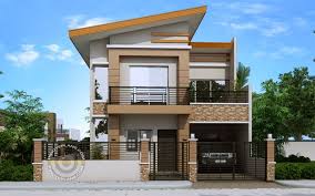 This jaw dropping 2 story house plan has a modern look with 4 bedrooms and total floor area of 2,400 square feet. Modern House Plan Dexter Pinoy Eplans House Front Design Two Storey House Plans Two Story House Design