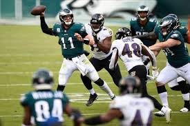 Can you name what player held the previous record? Philadelphia Eagles Rally But Carson Wentz Can T Do It All In 30 28 Loss To Baltimore Ravens Pennlive Com