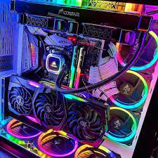 Find The Hottest Pc Gaming Gear Including Computers Accessories Components Games And More Gamer Setup Gaming Computer Setup Custom Gaming Computer