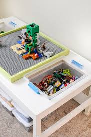 How To Build A Lego Table With Removable Tray Storage Joyful Derivatives In 2020 Lego Table With Storage Lego Table Lego Table Diy