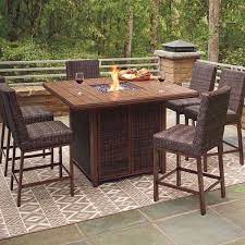 It produces a smokeless flame 11. Denver 7 Piece Outdoor Firepit Table Set
