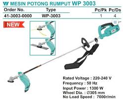 Dimana cari spare part mesin potong rumput maruyama. Jual Wipro Wp 3003 Mesin Potong Rumput Listrik 1300 Watt Panjang 3 Blade Di Lapak Untung Teknik Bukalapak