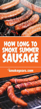 I have never cooked a summer sausage, but it can probably be substituted for any recipe calling for smoked sausage or kielbasa. How Long And What Temp Do You Smoke Summer Sausage Smoked Food Recipes Sausage Smoked Cooking