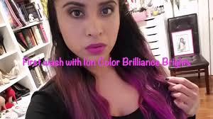 After processing, rinse hair thoroughly until the water runs clear. Ion Color Brilliance Brights 1st Wash Youtube