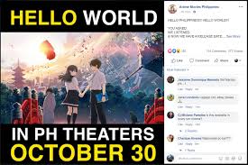 Maybe you would like to learn more about one of these? Anime Movie Hello World