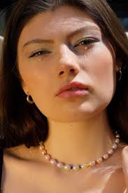 Freshwater Pearl Necklace With Colorful Rainbow Beads, Rainbow Bead and  Pearl Necklace, Freshwater Pearl Jewelry, Colorful Pearl Necklace