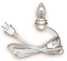 National Artcraft Lamp Cord Sets With Candelabra Base Light Bulb National Artcraft