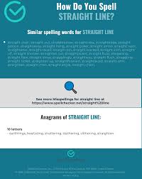 Correct Spelling For Straight Line Infographic Spellchecker Net