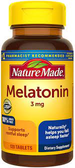 Amazon Com Nature Made Melatonin 3mg Tablets 120 Count For Supporting Restful Sleep Health Personal Care