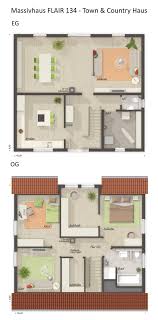 Grundriss Einfamilienhaus Mit Satteldach Ohne Keller 4 Zimmer 130 Qm Erdgeschoss Obergeschos Grundriss Einfamilienhaus Town Country Haus Einfamilienhaus