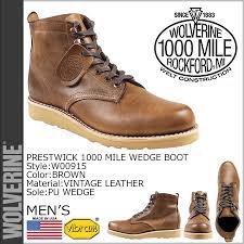 楽天市場 ウルヴァリン wolverine 1000マイル ブーツ 1000mile ワークブーツ prestwick wedge boot dワイズ w00915 ブラウン スニークオンラインショップ ブーツ ワイズ ウルヴァリン