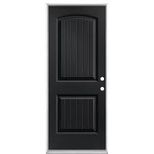 Masonite 32 In X 80 In Cheyenne 2 Panel Left Hand Inswing Painted Smooth Fiberglass Prehung Front Exterior Door No Brickmold 20453 The Home Depot Exterior Front Doors Exterior Doors Fiberglass Entry Doors