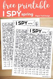 Free Printable I Spy Spring Activity Paper Trail Design In 2020 Free Activities For Kids Printable Activities For Kids Fun Classroom Activities