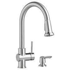 American Standard Montvale Single Handle Pull Down Sprayer Kitchen Faucet With Soap Dispenser In Stainless Steel 9379315 075 The Home Depot Kitchen Faucet Stainless Steel Faucets Faucet
