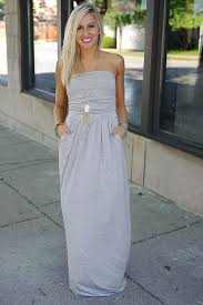 Chasing Summer Maxi Dress Grey Tube Maxi Dresses Maxi Dress Grey Maxi Dress