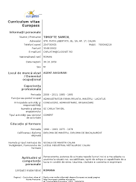 Redactați o scrisoare de intenția europass. Model Cv Curriculum Vitae European Romana