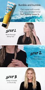 Follow me on instagram for daily wavy & curly hair tips! Surf Styling Leave In Bumble And Bumble Damp Hair Styles Braids For Long Hair Medium Length Hair Styles