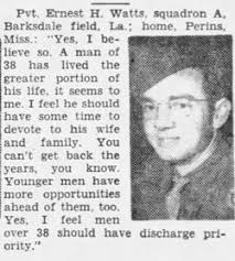 Ernest Harold “Ernie” Watts (1922-2012)