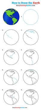 Our easy drawing ideas are based on simple lines and shapes. How To Draw The Earth Really Easy Drawing Tutorial