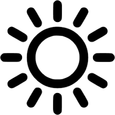 Guitar and surfing board in the sun set of beach vector illustration. Black Sun Icon Free Black Weather Icons