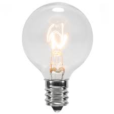 G40 Globe Bulbs Clear E12 Base Yard Envy