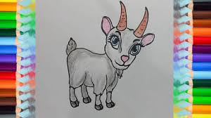 Photo goat`s head isolated on white background. How To Draw A Goat Cute And Easy Step By Step