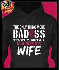 Badass Bikers Wife Biker Shirts Riding Outfit Harley Davidson Wedding