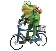 Looks realistic in every detail and stunning in visual effect. Boy Frog On Bicycle 61249 Joe Wilcox Indian Den