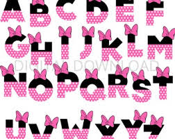 Mickey mouse yearly banner template (link to download below) . Minnie Mouse Letters Etsy