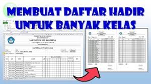 Jul 18, 2019 · translate the description back to indonesian. Cara Membuat Daftar Hadir Siswa Untuk Banyak Kelas Youtube