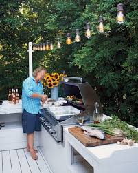 Contoured concrete barbecue outdoor concrete countertop thomas design and construction llc 12409. And The Living Is Easy Inside A Laid Back Montauk Weekend Retreat Outdoor Grill Area Outdoor Bbq Area Outdoor Barbecue Area