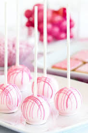 Birthday Cake With Cake Pops On Top Pastel Pink Cake Pops We Love These For A Princess Themed Birthday Party Pink Cake Pops Birthday Cake Pops Pink Baby Shower Cake