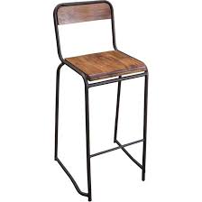 Tabouret de bar 'kiko' noir style scandinave. Chaise De Bar Style Ecolier