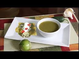Enchilada Green Chile Sauce Video Recipe By Bhavna Mexican Cuisine Ba Mexican Cuisine Recipes Green Chile Sauce Green Chile Sauce Recipe