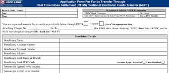 Se separate deposit slip for cass. Hdfc Rtgs Form Pdf Neft Form Download Form Cheque Filling