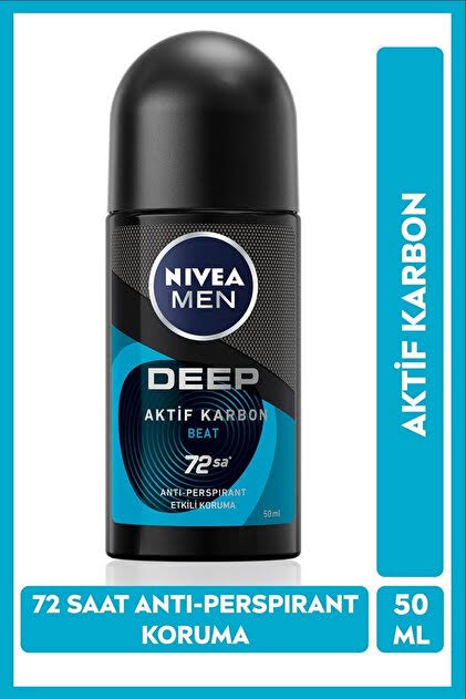 Nivea Men Deep Beat Aktif Karbon Erkek Roll-On 50ml