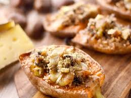 Patates Douces Farcies Vegetariennes De Noel Recette Plat Vegetarien Noel Recette Patate Douce Recettes De Cuisine