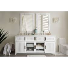 Take your bathroom to a whole new level by updating or replacing the vanity. James Martin Vanities 516 V72 Bw 3gex Bright White Brisbane 72 Free Standing Double Basin Vanity Set With Wood Cabinet And Grey Expo Quartz Vanity Top Faucet Com