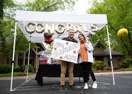 If you decide to celebrate, we suggest an outside venue, appropriately distanced seating and spacing, masks, and very limited guests. Class Of 2020 Knoxville Family Hosts Drive Through Graduation Party