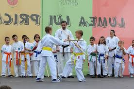 لقد أصبح شديد الرواج على مستوى العالم وله العديد من الصور. Karate Martial Arts Kids Stage Fight Exercise Martial Japanese Sport Kyokushin FightingÙƒØ±Ø§ Imghi