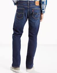 Levis Mens 505 Regular Stretch Mid Rise Regular Fit Straight Leg Jeans Hawker