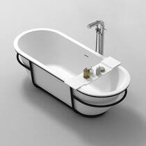 Vaiyer bamboo bathtub tray, caddy wooden bath tray, table w/ extending sides, reading rack, tablet holder, mobile tray & wine glass holder. Clawfoot Tub Caddy Wayfair