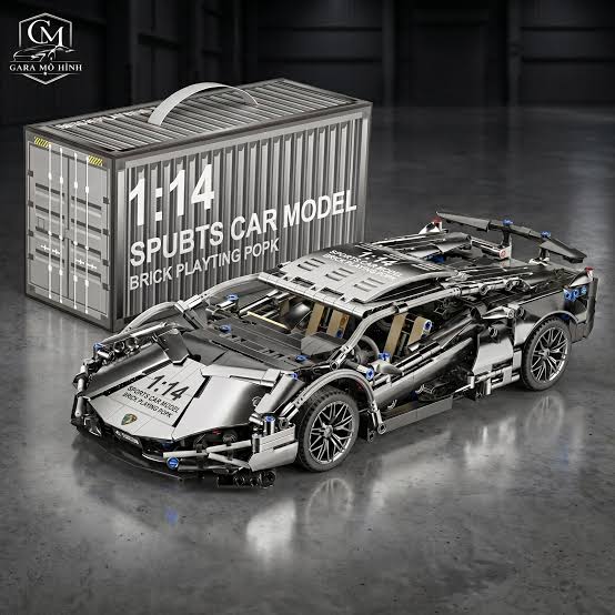 Mô Hình Lắp Ráp Siêu Xe Ô Tô Lambo Xám Titan 1:14 (1280 Mảnh) - GARA MÔ HÌNH