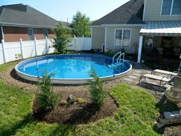 Above Ground Pool In The Ground Hinterhof Pool Hinterhof Pool Uber Dem Boden