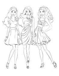 Barbie Coloring Pages Fashion Dress Barbie Coloring Pages Princess Coloring Pages People Coloring Pages